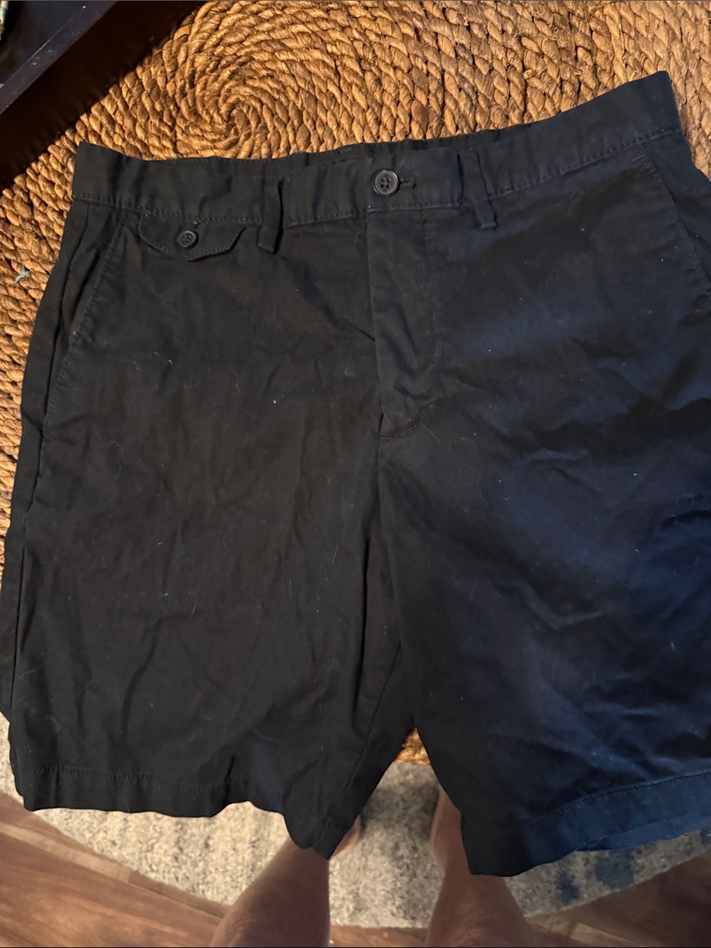 Banana Republic Black Flat-Front Men's Shorts